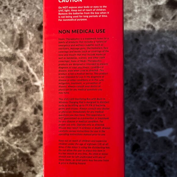 Medic Therapeutics UV-C / LED Sanitizer with Wireless Charging Pad - New - Picture 4 of 8